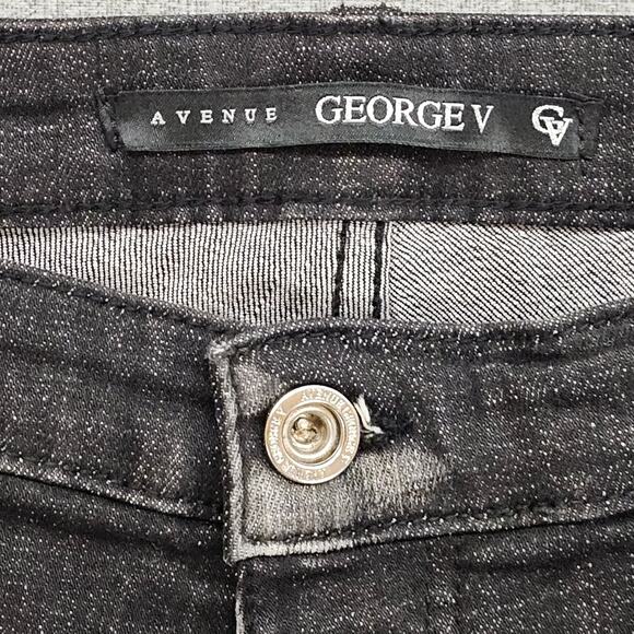 Avenue George V Paris Jeans Mens 36 Black Silver Skater Streetwear Grunge Punk - Picture 11 of 16